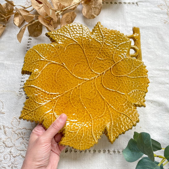 Vintage ochre earthenware dish AEGITNA Vallauris 1950s/60s – Crockery, Retro (photo 7 of 10)