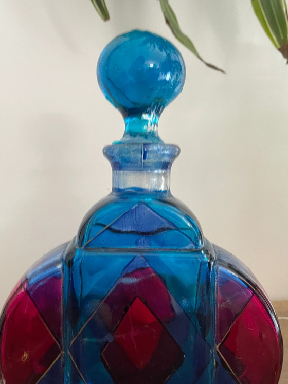 Botella de cristal pintada – Objetos decorativos, Glass (photo 4 of 4)