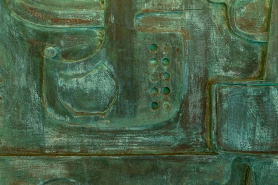 Image 1 of Victory of Segonzac. Carved and coppered triptych panel. Contemporary