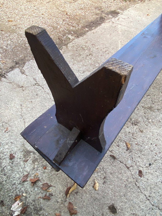 Solid wood farm bench 300cm for rustic farm table 1950 – Benches (photo 9 of 16)