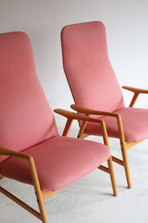 Set of 2 Kontor armchairs, Alf Svensson