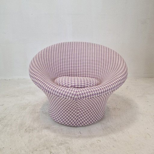 Fauteuil et ottoman en tissu vintage par Pierre Paulin pour Artifort, 1960s