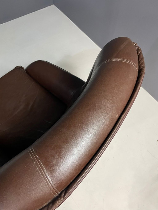 Paar leren draaifauteuils van PEEM, Finland, 1970