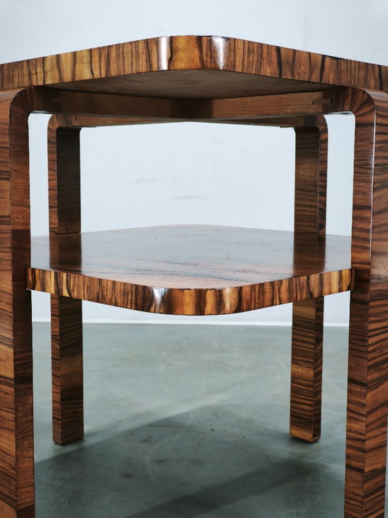 Tavolino da caffè Art Déco in noce a due livelli, anni '30, Cecoslovacchia – Tavolini da caffè, Wood (photo 4 of 12)