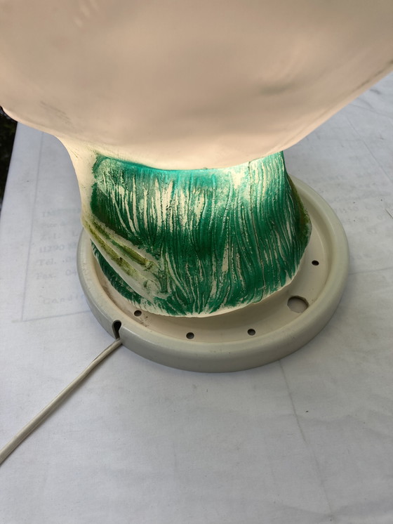 Image 1 of Grote 80's ganzenlamp op metalen voet