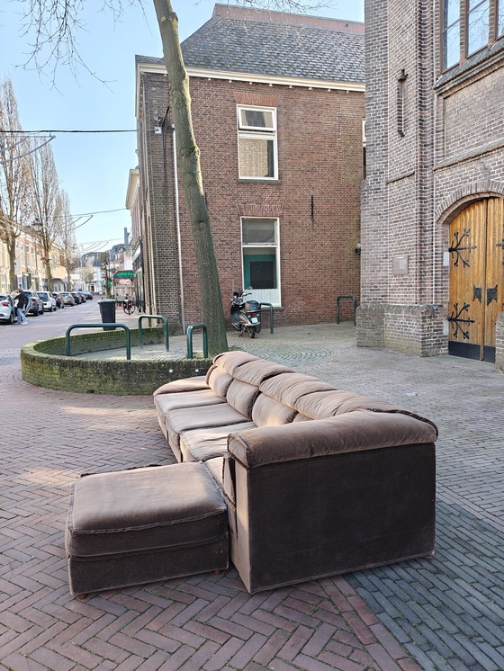 Image 1 of Canapé modulaire vintage Laauser en velours marron