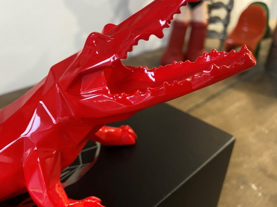 Image 1 of Crocodile CROCO Spirit Red edition by Richard Orlinski, new 2024