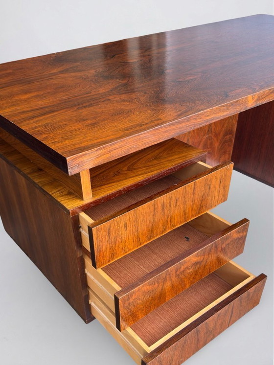 Image 1 of Freestanding vintage rosewood desk, 1960s