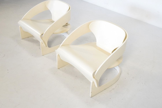 Image 1 of Pair of Model 4801 Lounge Chairs by Joe Colombo for Kartell, Italy 1960s