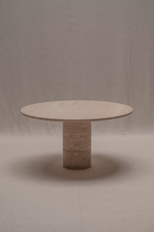 Up & Up travertine dining table, 1970s
