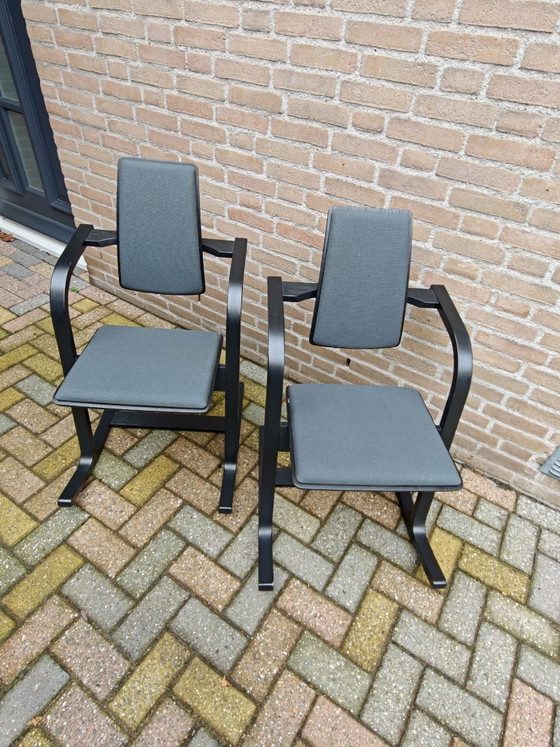 SET DI DUE sedie di design nere Varier Actulum, Sedie da pranzo, Legno, Cotone, Nero (foto 14 di 15)