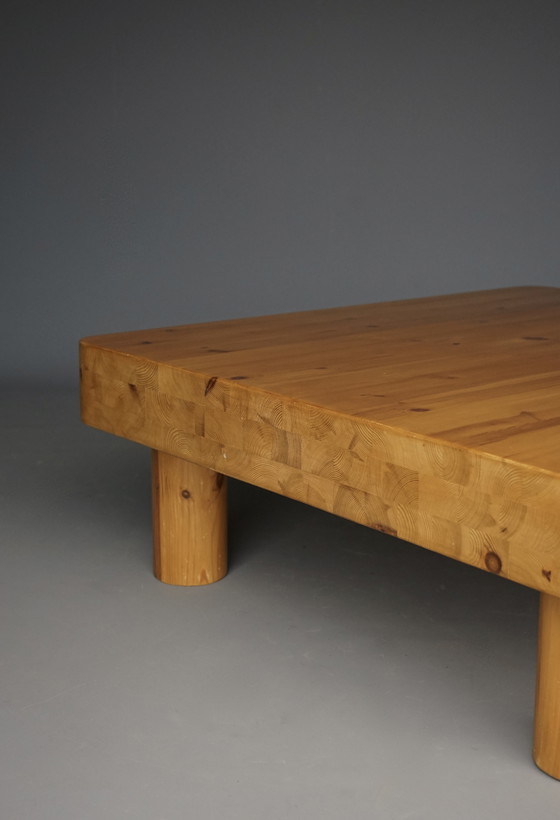 Image 1 of 1960s large Brutalist solid Pine Coffee Table
