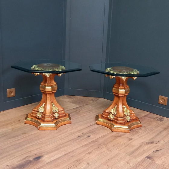 Image 1 of Unique Hollywood Regency side table