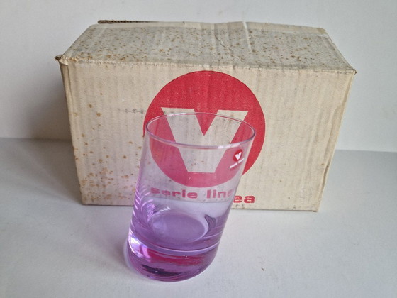 Image 1 of Set of 6 Vintage Alexandrite Wine Glasses, Vecris-Italy
