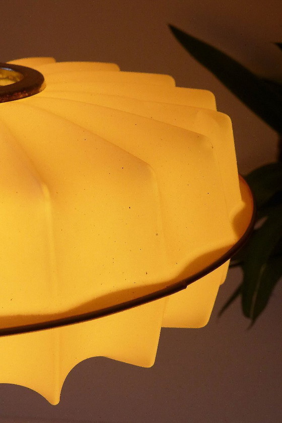 Image 1 of Rare vintage hanging lamp 60s 70s space age lamp pink Lars Schiøleri Hoyrup