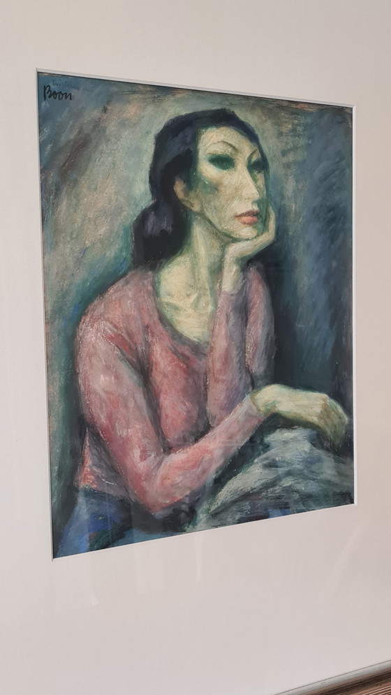 Image 1 of Retrato original de Willem Boon (Escuela de Róterdam) - Incluye marco