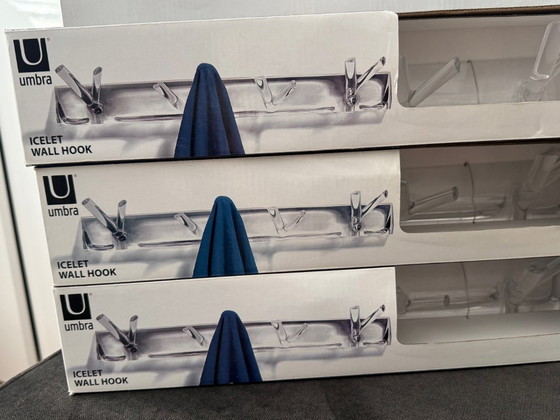 Umbra Icelet Acrylic Wall Hook Coat Rack 3x – Plastic (photo 5 of 7)