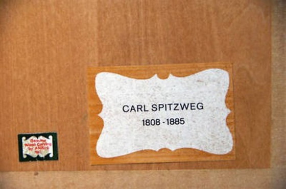 Image 1 of Grabado en madera de Anri Guild "La visita" de Carl Spitzweg