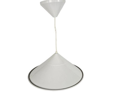 Suspension vintage - post-moderne - style OVNI - Louis Poulsen - émail - années 80