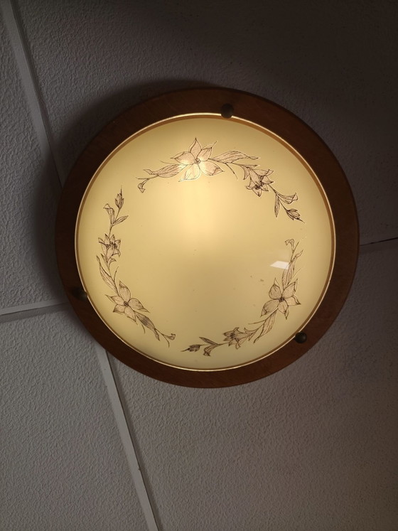 Plafonnier vintage – Verre, Métal (photo 5 of 8)