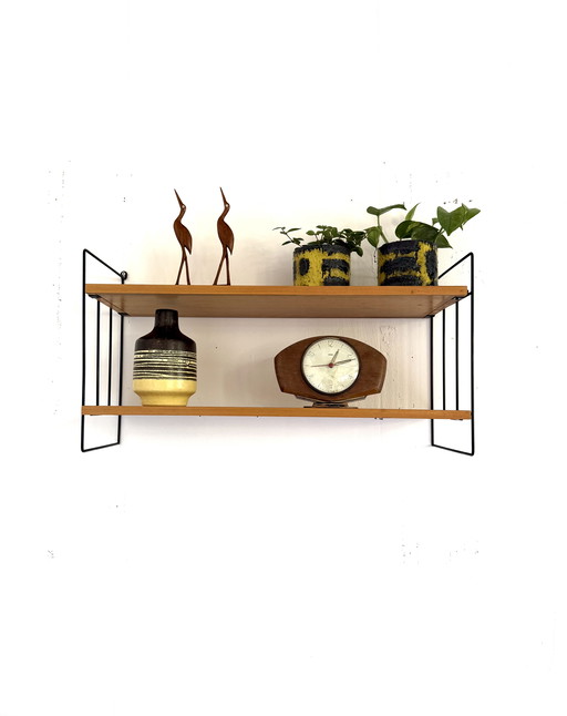 Vintage bekenhouten wandplank, WHB Germany ‘60