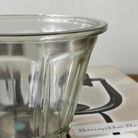 Image 1 of Antique conical-shaped glass jam jar with facets