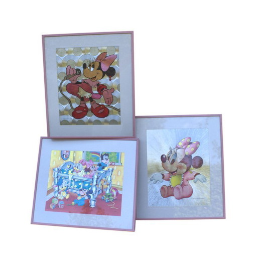 Ensemble de 3 cadres Disney vintage