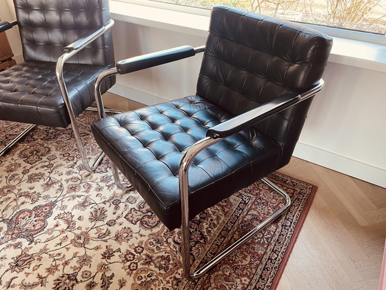 Image 1 of Set Bauhaus sledefauteuils (Freischwinger) con buisframe