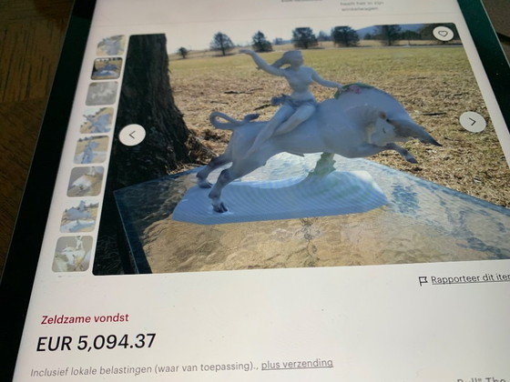 Image 1 of >>> Donna sul toro (Herend) RARA ❗️statua di grandi dimensioni <<