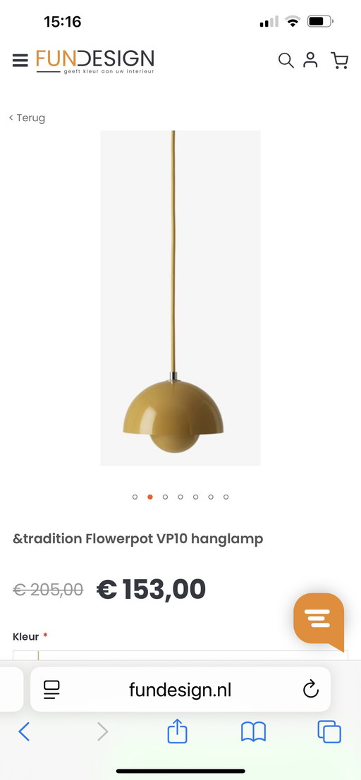 Maceta VP10 amarillo ocre