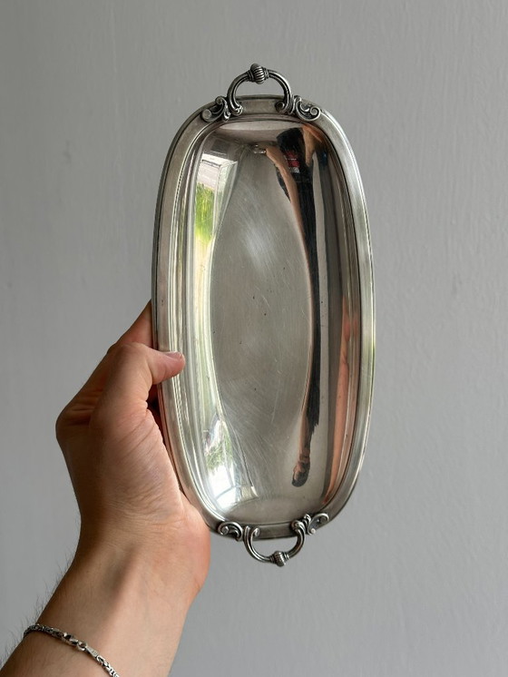 Image 1 of Small antique silver plated tray