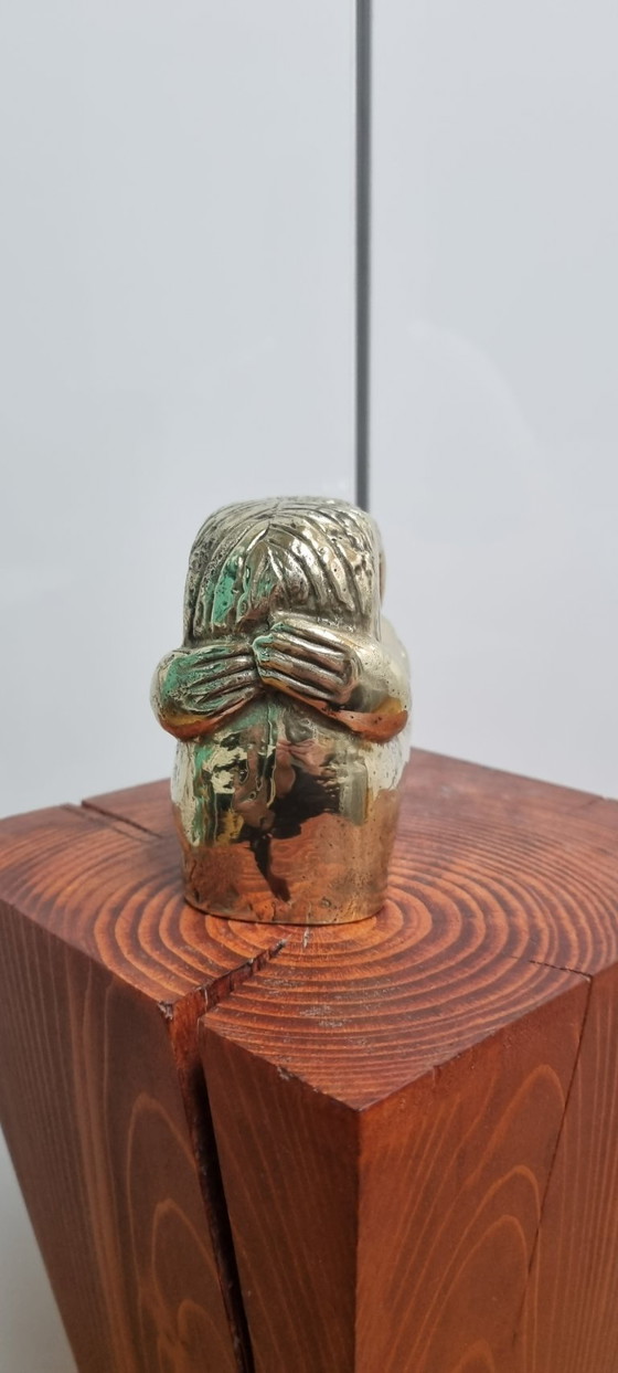 Image 1 of Sculptuur geïnspireerd op Brancusi's De Kus