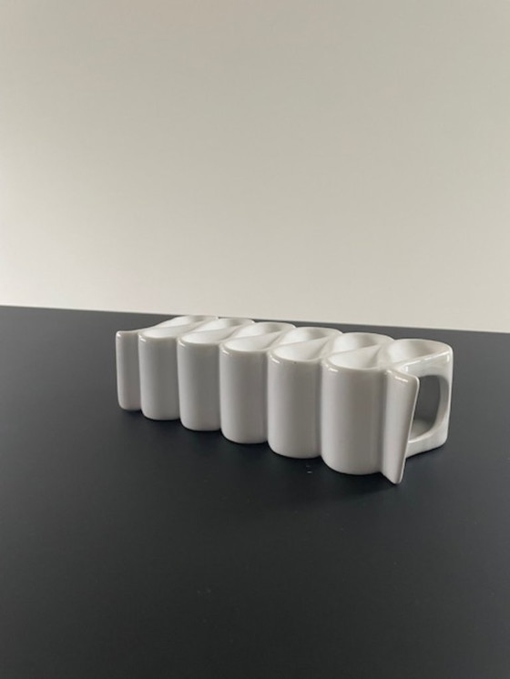 Image 1 of Design vase “Wave” in white ceramic