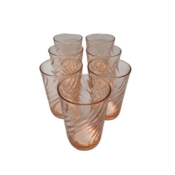 Image 1 of 7 vintage Rosaline waterglazen