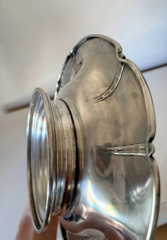 Grote schaal op voet Gallia – Christofle – Verzilverd – Art Deco – Servies, Metaal (photo 10 of 11)