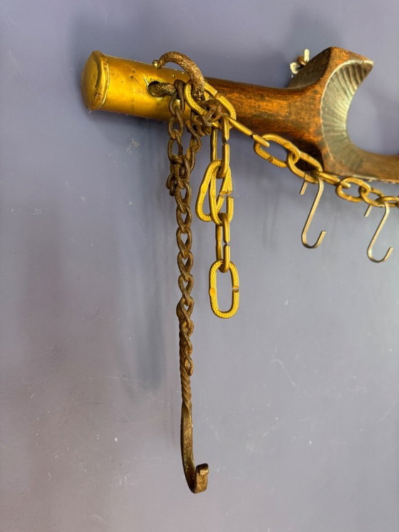 Image 1 of Giogo in legno con raccordi in ottone