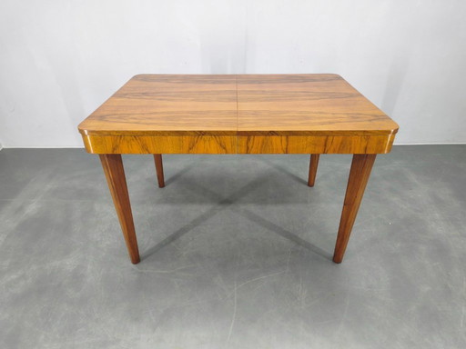 Mid Century Extendable Dining Table UP Zavody 1950s Walnut Veneer