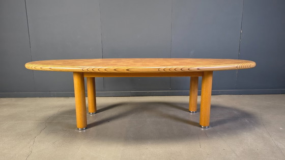 Image 1 of XXL dining table in burl and elm wood, 1980s