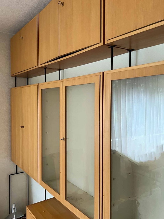 Image 1 of Large Ernest Hilker “OMNIA” modular wall shelf Omnia” modular wall shelf designed by Ernst Hilker, Germany, circa 1960. 