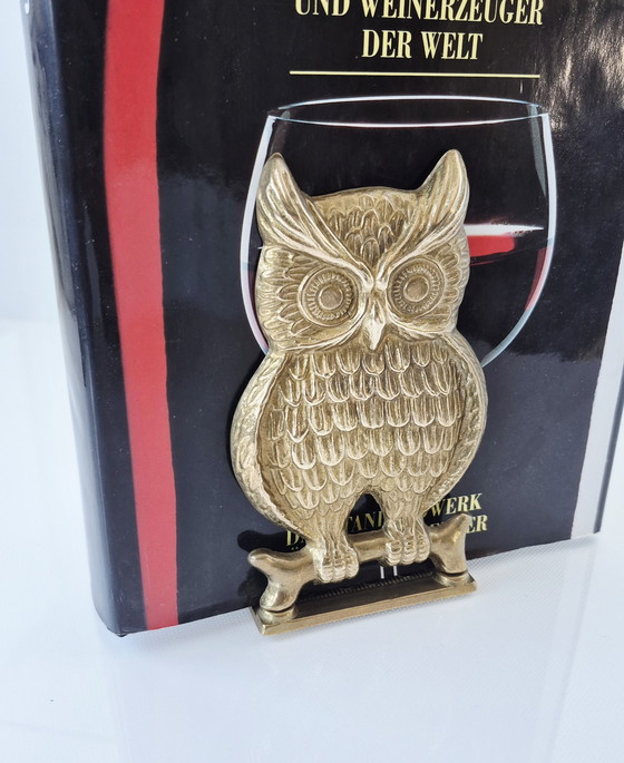 Image 1 of 2 vintage brass "Owl" bookends