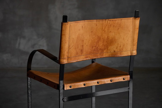 Image 1 of Cognacbruine leren fauteuil, België, jaren 60