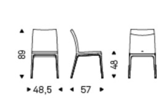 Image 1 of 6x Cattelan Italia Leather Dining Chairs - Arcadia