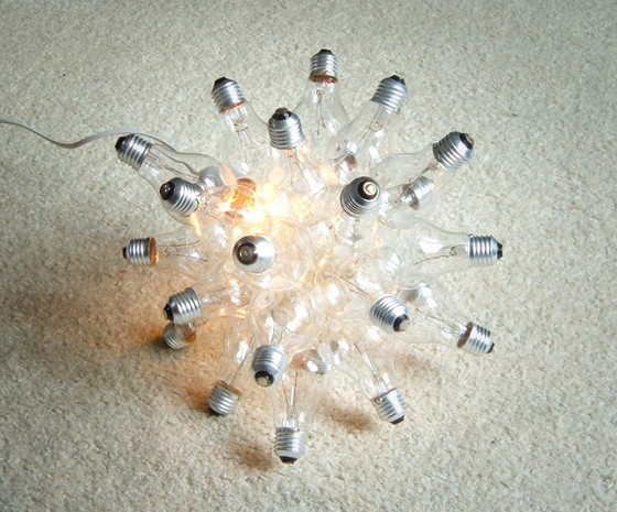 Image 1 of "Spare" design JAN PAUL /lamp constructed from 26 light bulbs