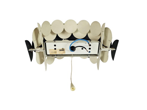 Image 1 of Doria Leuchten - Weiß/Graues Metall - Hängeleuchte - W-Deutschland - 60er Jahre