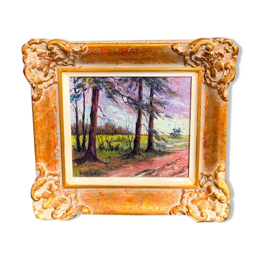 Table "Forest landscape". – schilderijen tekeningen, Canvas
