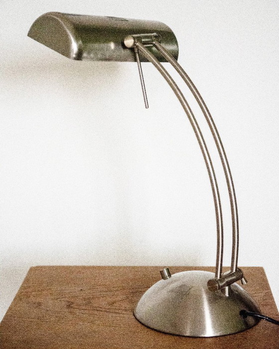 Image 1 of Lampada da tavolo/scrivania vintage in acciaio inossidabile – A.H.G. Wachsmuth & Krogmann (Germania, circa anni '60)