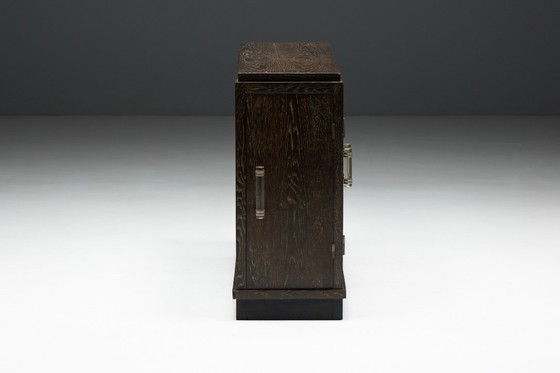 Image 1 of Modernist Art Deco Oak Cabinet, France, 1940s
