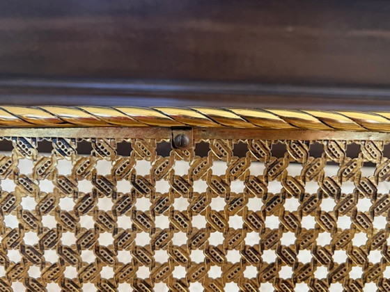 Image 1 of Porte-revues en laiton style Hollywood Regency – lourd et décoratif