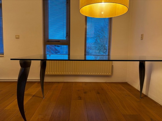 Image 1 of Hans Kolpa glass dining table