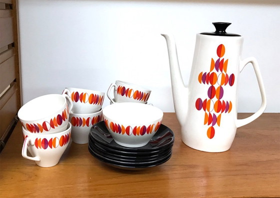 Image 1 of Servizio da caffè vintage "Eclipse" in porcellana stile Impero, anni '60.